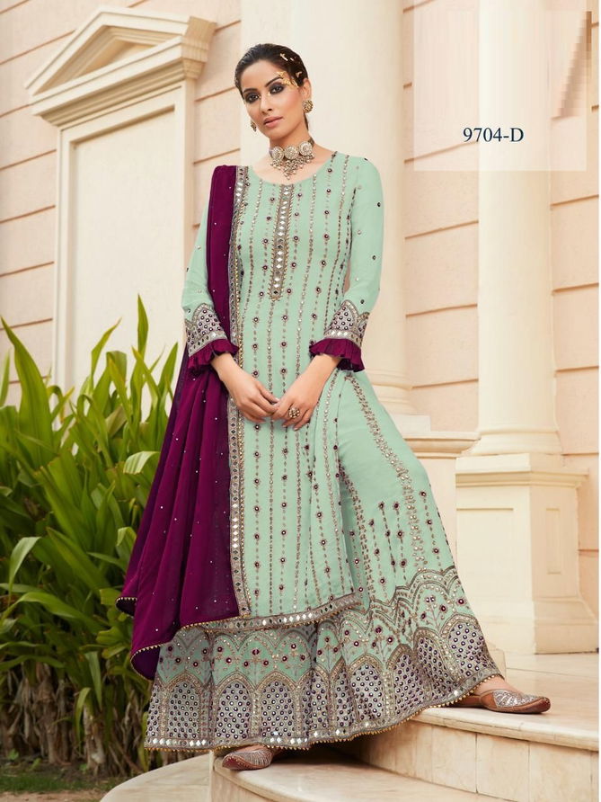 R Nazakat 9705 Heavy Festive Wear Wholesale Georgette Designer Suits